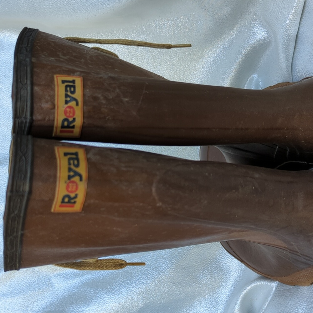 Vintage Royal Red Ball Rubber Boots Steel Shank Men's… Gem